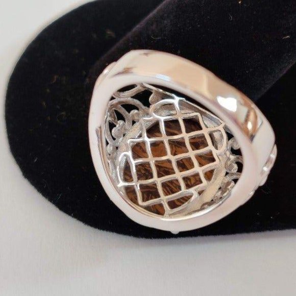 Indian Script Stone Ring - Picture 3 of 3